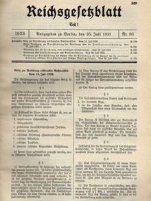 1933: Nazistas promulgam “Lei para prevenir doenças hereditárias”