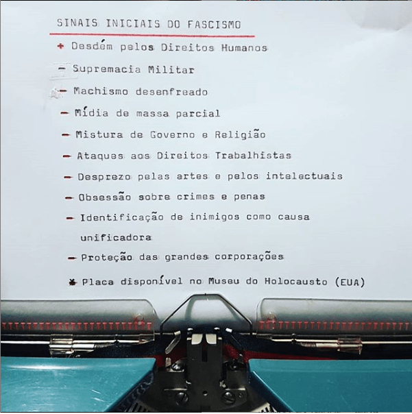 Sinais iniciais do&nbsp;Fascismo