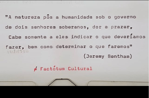 A natureza pôs a humanidade sob o governo de dois senhores soberanos&nbsp;..