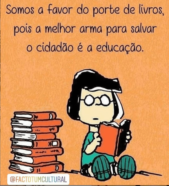 Somos a favor do porte de livros&nbsp;…