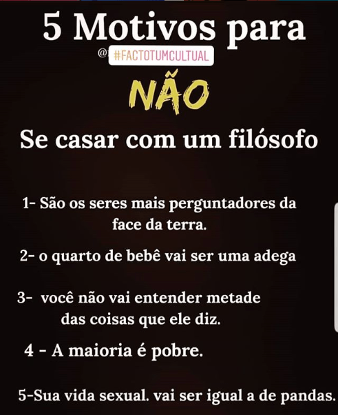 5 motivos para não se casar com um&nbsp;filósofo