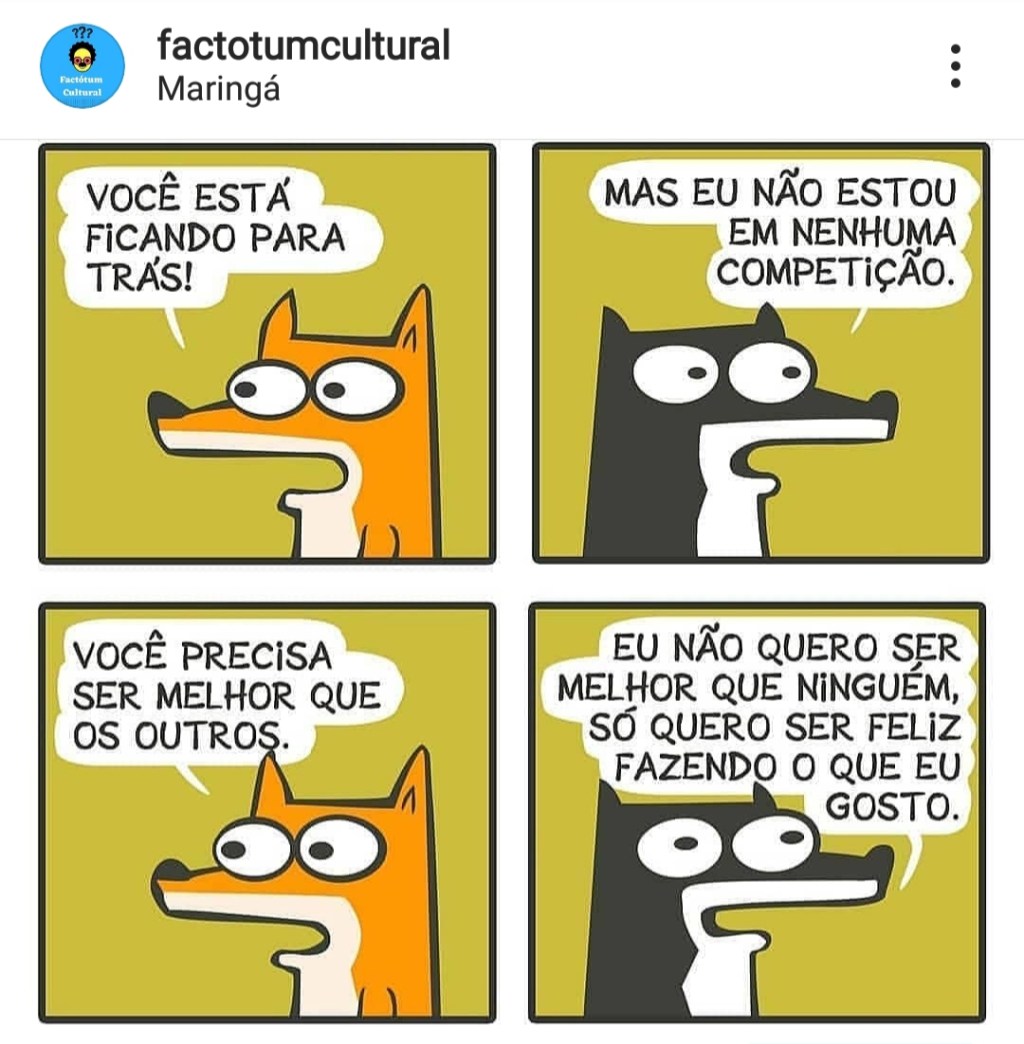 Sobre competição e&nbsp;felicidade