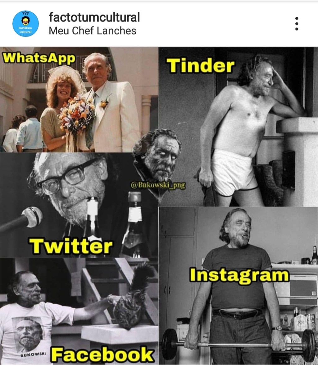 Velho Bukowski nas Redes Sociais&nbsp;…