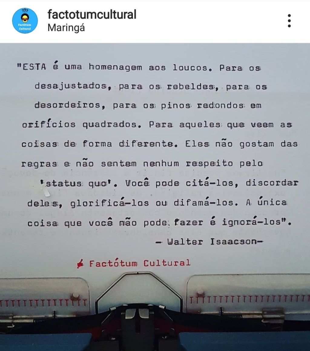 Homenagem aos Loucos&nbsp;…