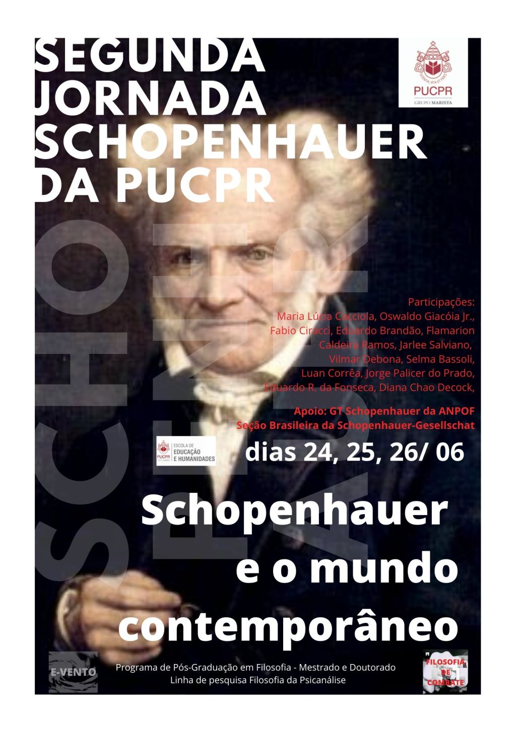 Segunda Jornada Schopenhauer da PUCPR: “Schopenhauer e o mundo&nbsp;contemporâneo”