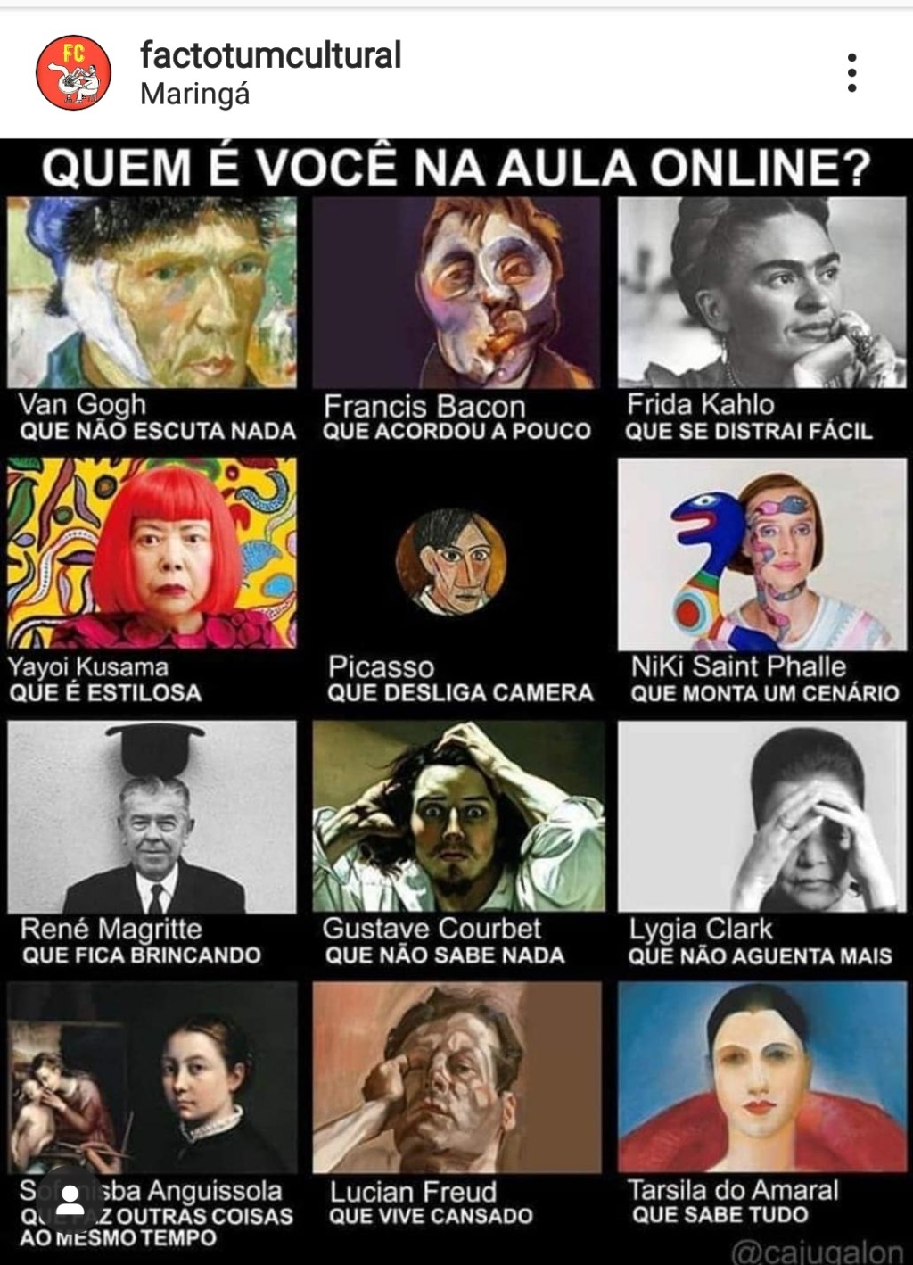 Quem é você na aula&nbsp;online?