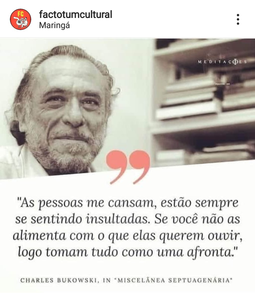 As pessoas me cansam&nbsp;…