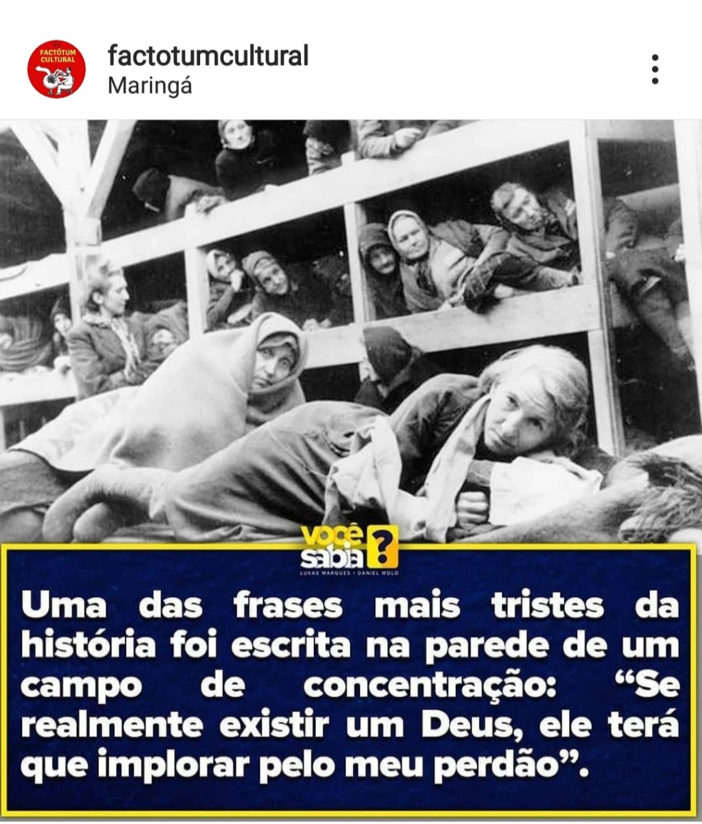 Frase em campo de concentração&nbsp;…