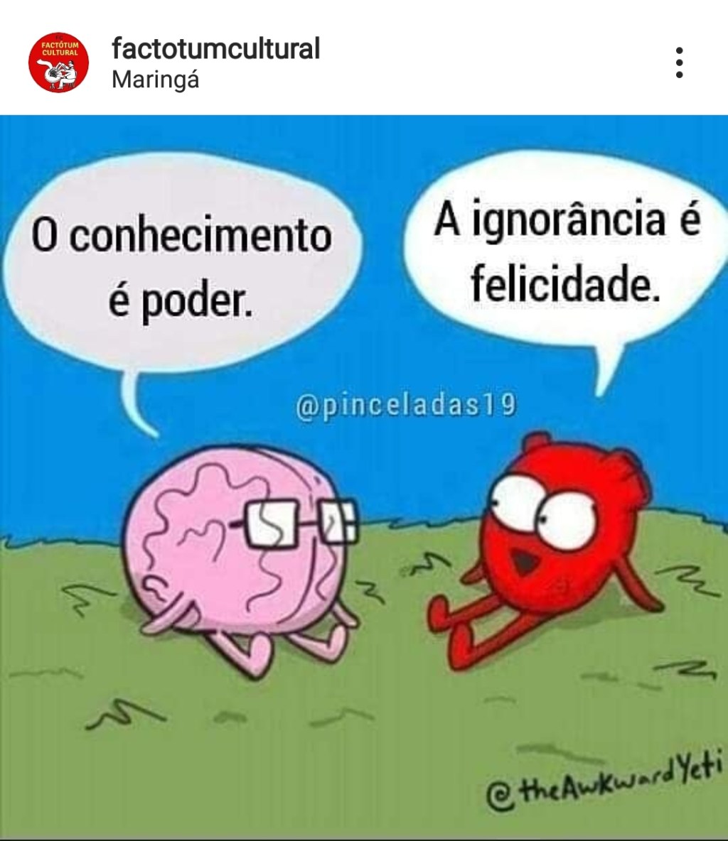 Conhecimento x Ignorância&nbsp;..