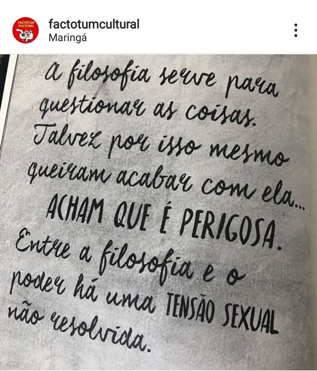 A filosofia serve para questionar as coisas&nbsp;…