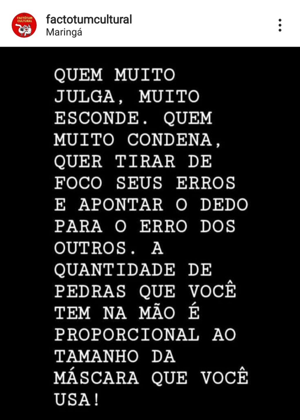 Quem muito julga, quem muito condena&nbsp;…