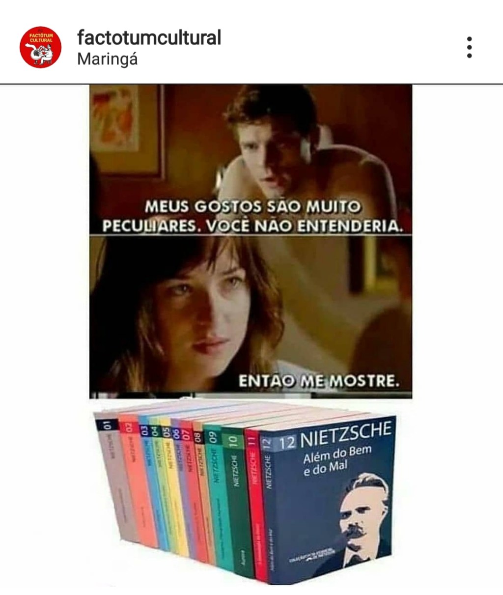 Meus gostos são muito peculiares&nbsp;..
