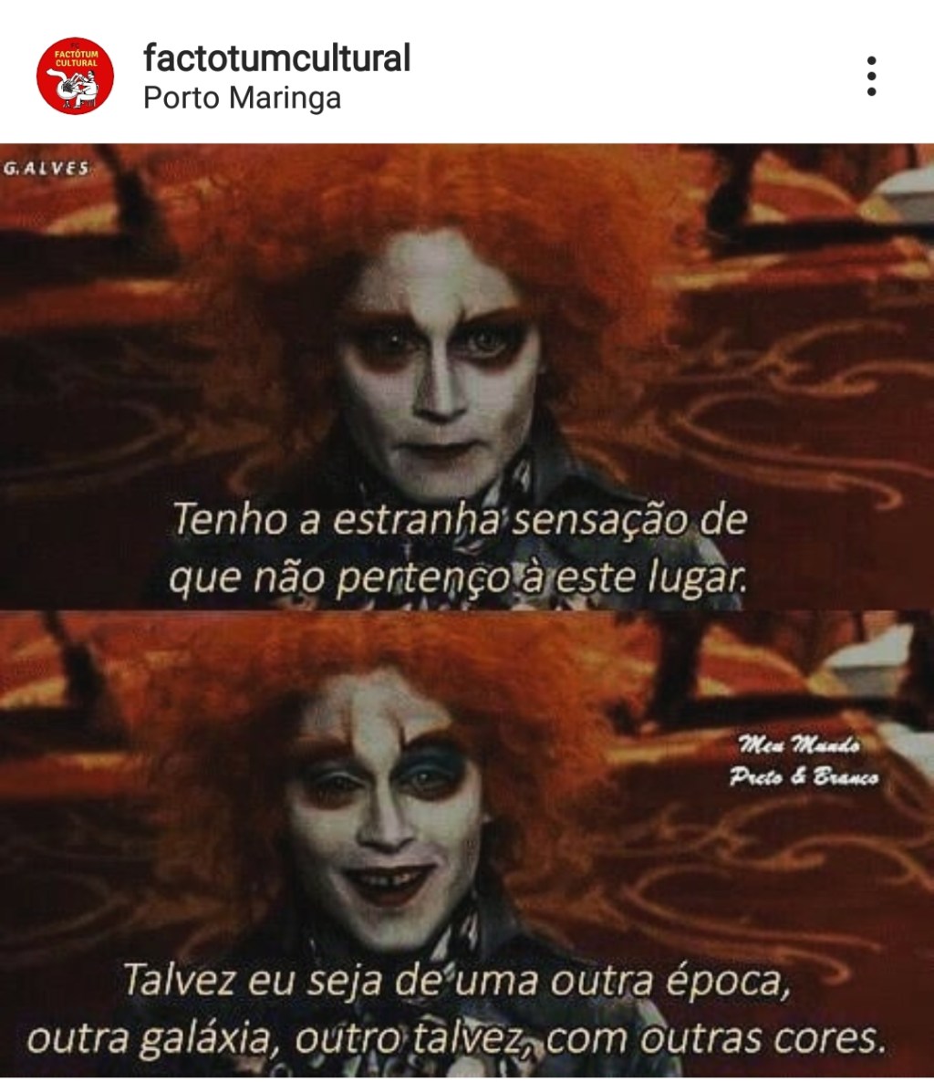 Não pertenço à este lugar&nbsp;…