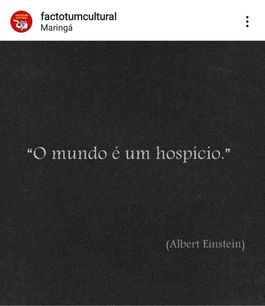 O mundo é um hospício&nbsp;…