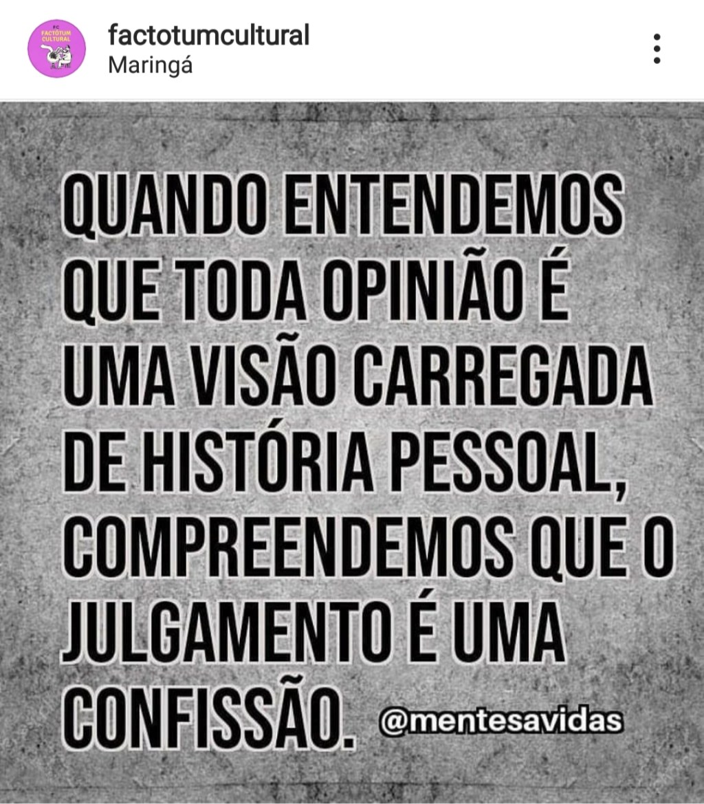 O julgamento é uma confissão&nbsp;…