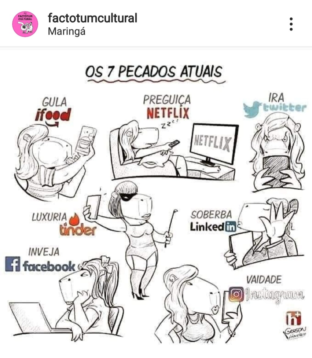 Os 7 pecados&nbsp;atuais