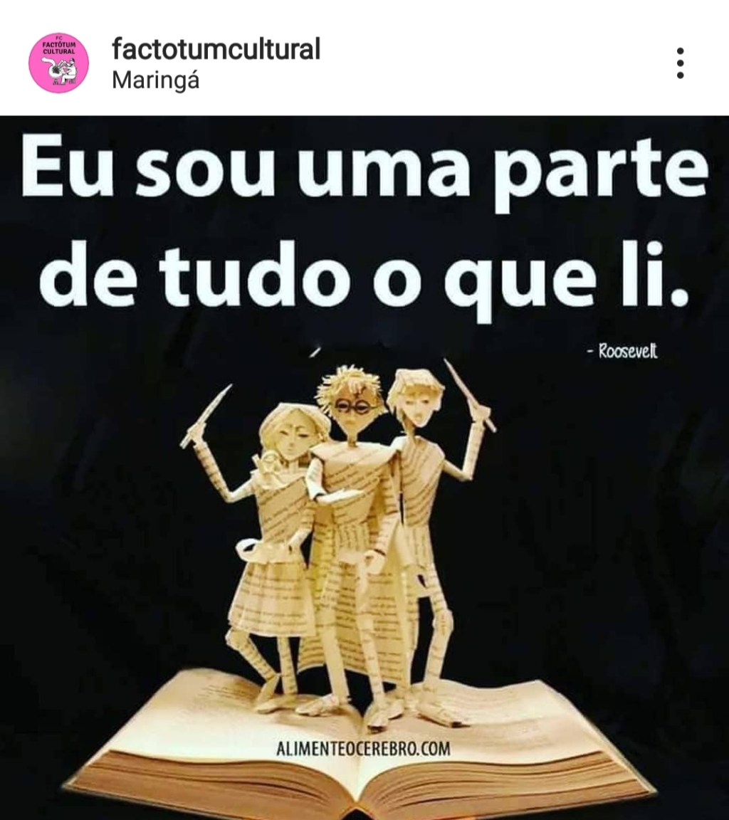 Eu sou um parte de tudo o que&nbsp;li