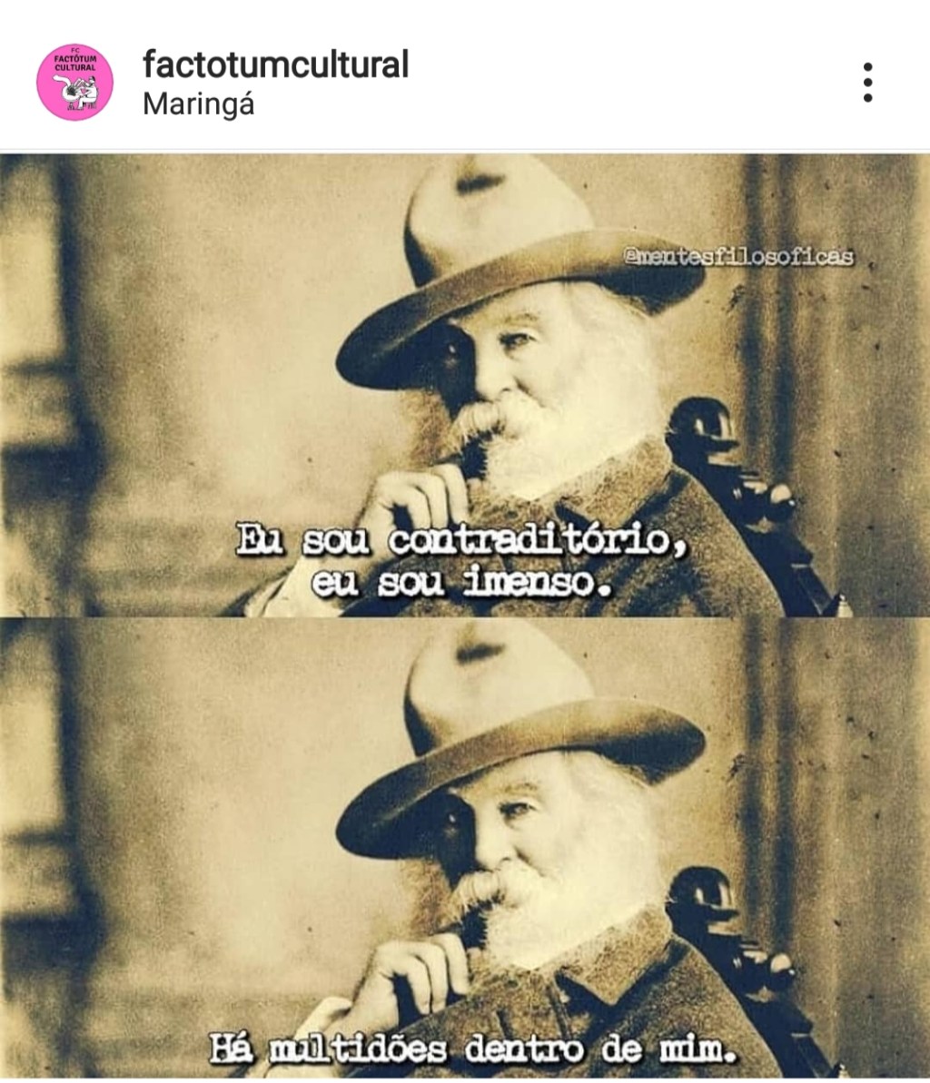 Há multidões dentro de mim&nbsp;…