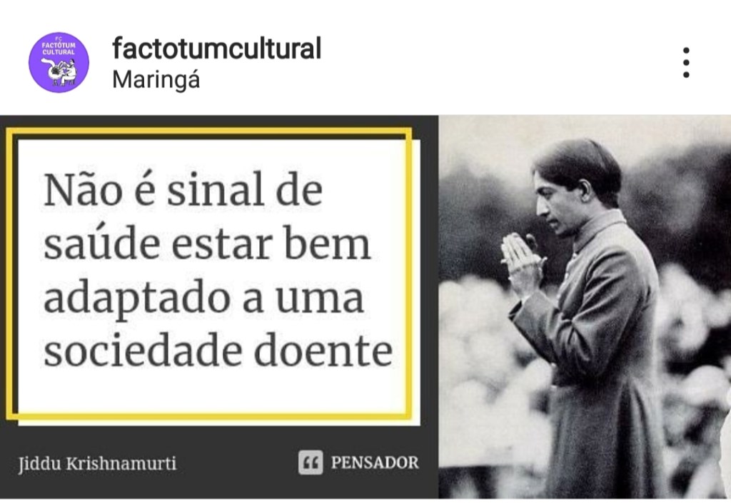 Sociedade doente…