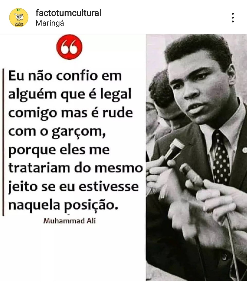 Lição de vida, Muhammad&nbsp;Ali…