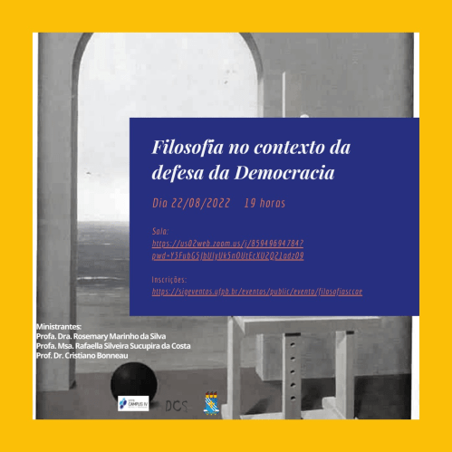 Aula inaugural: Filosofia no contexto da defesa da&nbsp;Democracia