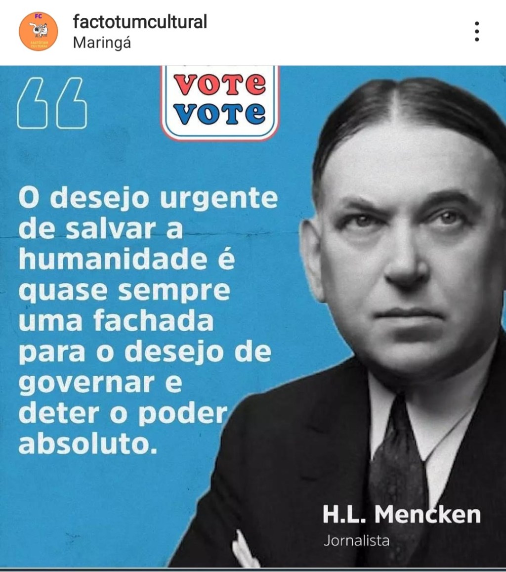 Salvar a humanidade…