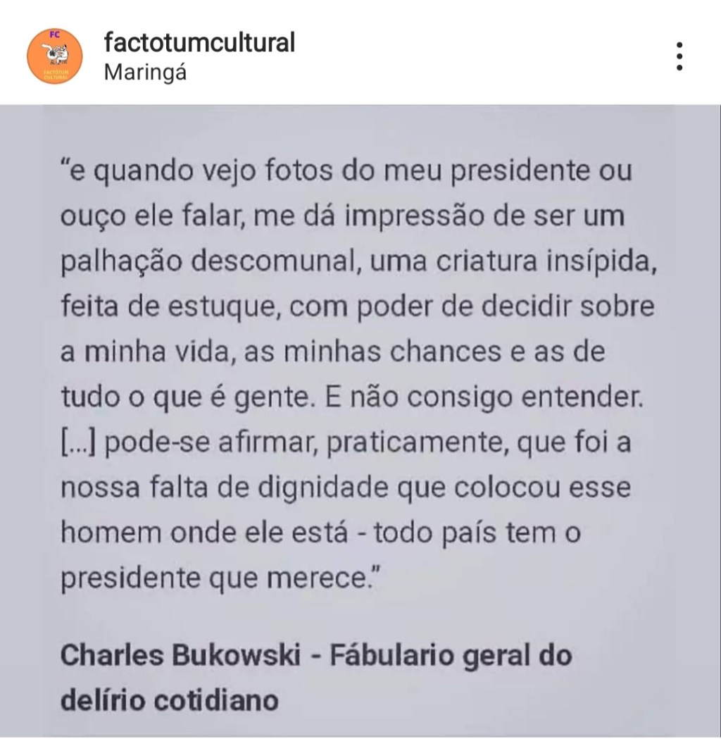 Todo país tem o presidente que&nbsp;merece…