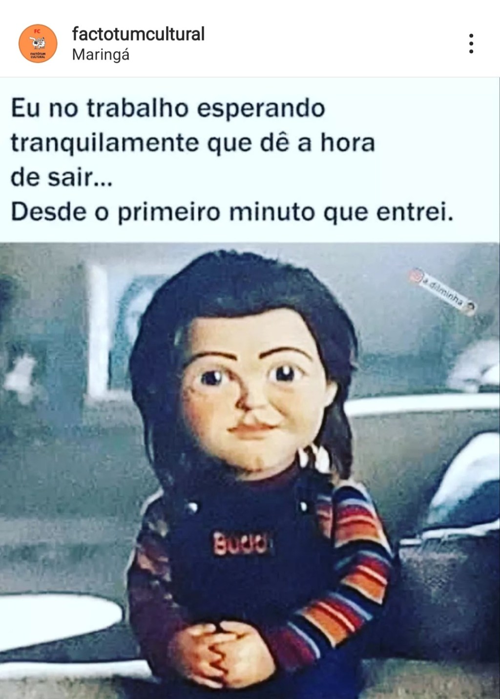 Eu no trabalho…