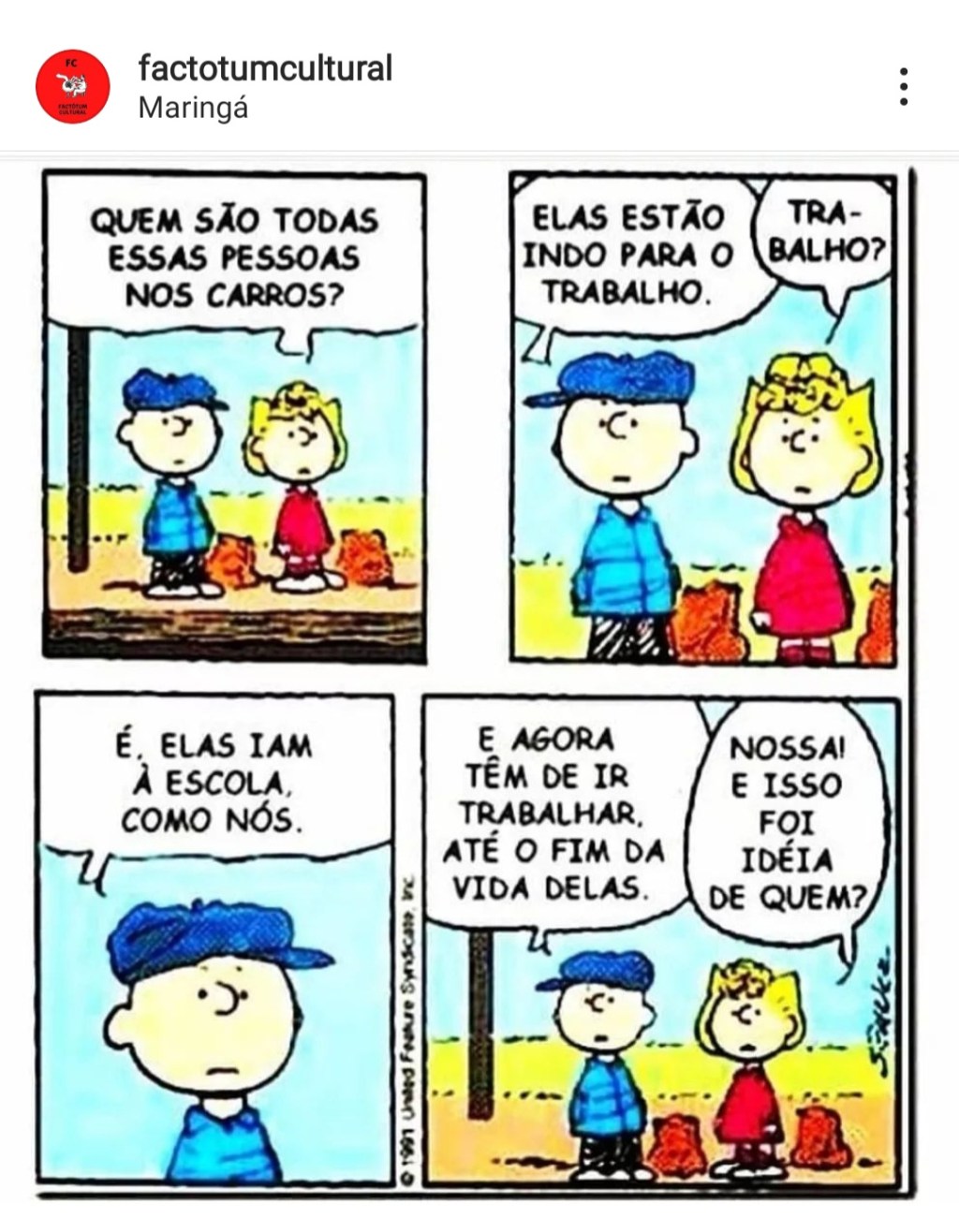 Trabalho. Isso foi ideia de&nbsp;quem?