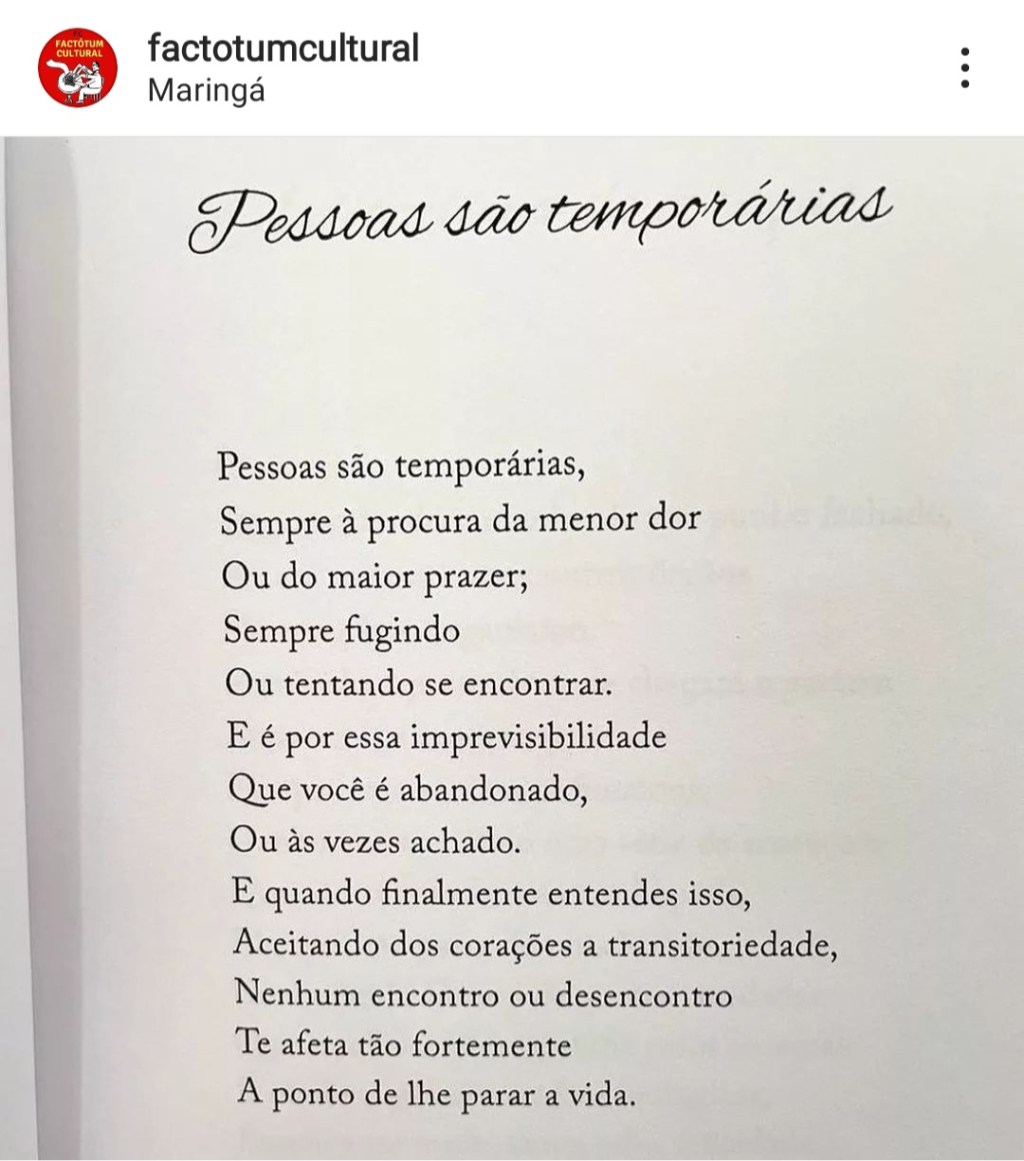 Pessoas são temporárias