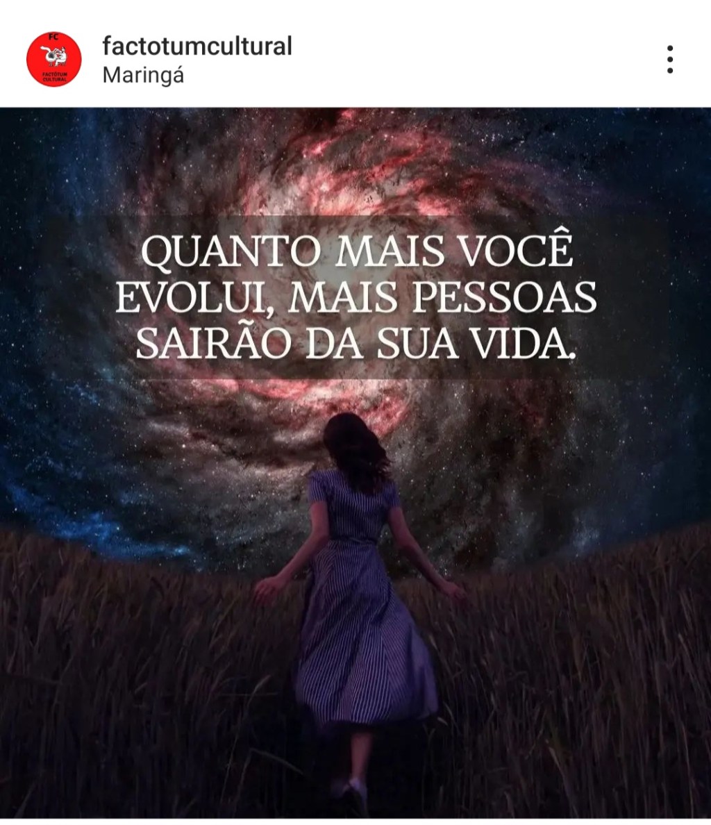 Evoluir, até ficar sozinho no&nbsp;cosmo
