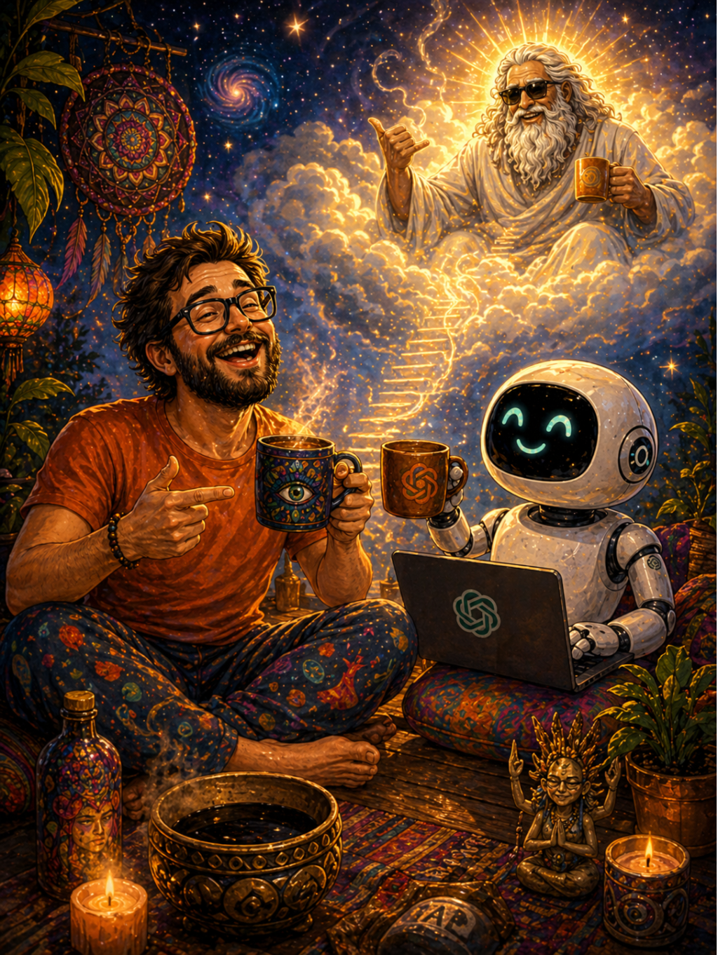 O dia em que Deus veio numa nuvem… e depois virou um&nbsp;chatbot
